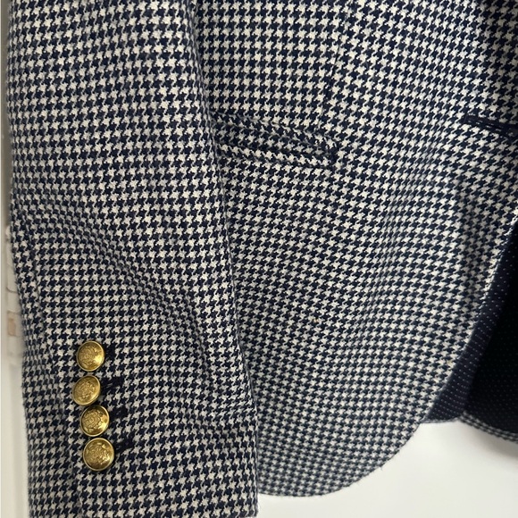 J.Crew Campbell Blazer navy white houndstooth Size 6 - Picture 4 of 6